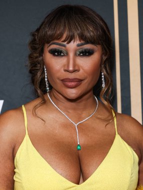 American model, actress, podcaster, and reality TV star Cynthia Bailey arrives at the 2nd Annual Gurus Awards Presented by Gurus Magazine held at Cicada Restaurant and Lounge at Oviatt Building at The Olive on October 12, 2025 in Los Angeles