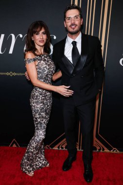 American yoga instructor, entrepreneur, podcaster, and author Hilaria Baldwin and Russian choreographer and dancer Gleb Savchenko arrive at the 2nd Annual Gurus Awards Presented by Gurus Magazine held at Cicada Restaurant and Lounge 
