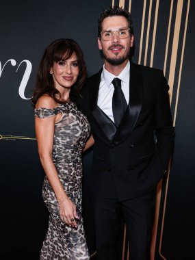 American yoga instructor, entrepreneur, podcaster, and author Hilaria Baldwin and Russian choreographer and dancer Gleb Savchenko arrive at the 2nd Annual Gurus Awards Presented by Gurus Magazine held at Cicada Restaurant 