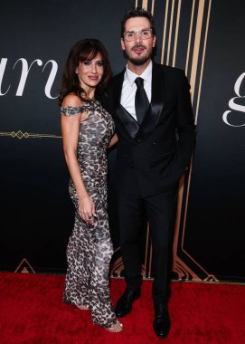American yoga instructor, entrepreneur, podcaster, and author Hilaria Baldwin and Russian choreographer and dancer Gleb Savchenko arrive at the 2nd Annual Gurus Awards Presented by Gurus Magazine held at Cicada Restaurant 