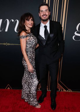 American yoga instructor, entrepreneur, podcaster, and author Hilaria Baldwin and Russian choreographer and dancer Gleb Savchenko arrive at the 2nd Annual Gurus Awards Presented by Gurus Magazine held at Cicada Restaurant 
