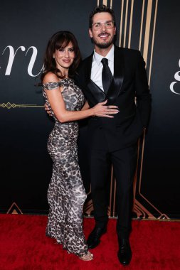 American yoga instructor, entrepreneur, podcaster, and author Hilaria Baldwin and Russian choreographer and dancer Gleb Savchenko arrive at the 2nd Annual Gurus Awards Presented by Gurus Magazine held at Cicada Restaurant 