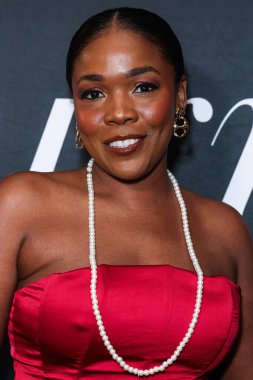 TV personality Jasmine Goode arrives at the 2nd Annual Gurus Awards Presented by Gurus Magazine held at Cicada Restaurant and Lounge at Oviatt Building at The Olive on October 12, 2025 in Los Angeles, California, United States. 