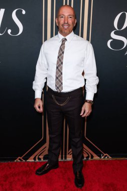 Founder and President of The Oppenheim Group Jason Oppenheim arrives at the 2nd Annual Gurus Awards Presented by Gurus Magazine held at Cicada Restaurant and Lounge at Oviatt Building at The Olive on October 12, 2025 in Los Angeles, California