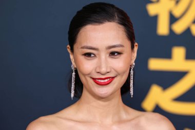 Chinese-American actress and singer Fala Chen arrives at the Los Angeles Special Screening Of Netflix's 'Ballad Of A Small Player' held at The Egyptian Theatre Hollywood on October 14, 2025 in Hollywood, Los Angeles, California, United States.