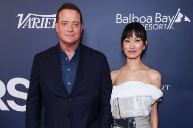 Amerikalı-Kanadalı aktör Brendan Fraser ve Japon aktris ve gazeteci Mari Yamamoto, Newport Beach Film Festivali 'nin 26.' sına geldiler.
