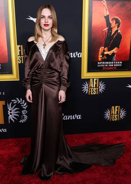 Odessa Young, Canva tarafından sunulan 2025 AFI (Amerikan Film Enstitüsü) Festivali 'ne geldi - 20. Yüzyıl Stüdyoları' nın Springsteen 'in açılış gecesi galası: TCL Çin Tiyatrosu IMAX' ta 22 Ekim 2025 'de düzenlenen 
