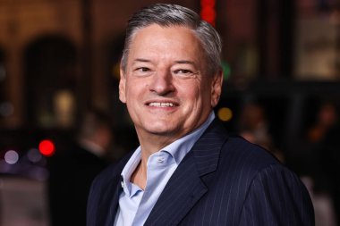 Netflix 'in Amerikalı işletme yöneticisi ve CEO' su Ted Sarandos, 23 Ekim 2025 'te Hollywood, Los Angeles' taki TCL Çin Tiyatrosu IMAX 'te düzenlenen Canva tarafından sunulan 2025 AFI (Amerikan Film Enstitüsü) festivaline geldi.   