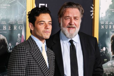 Amerikalı aktör Rami Malek ve Yeni Zelanda doğumlu Avustralyalı aktör Russell Crowe, Canva tarafından sunulan 2025 AFI Festivali 'ne geldiler - Sony Pictures Classics' Nuremberg 'in galası 24 Ekim 2025' de Hollywood, LA, CA, USA.