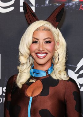 Amerikalı model ve TV kişisi Amber Rose, 25 Ekim 2025 'te ABD' nin Kaliforniya eyaletinin Los Angeles kentinde düzenlenen 6.. 