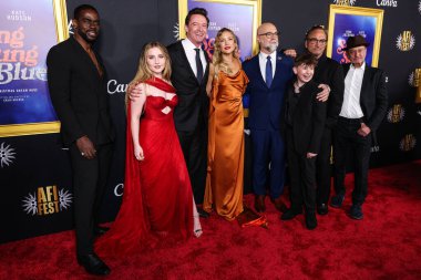 Mustafa Shakir, Ella Anderson, Hugh Jackman, Kate Hudson, Craig Brewer, Hudson Hensley, 2025 AFI Fest Sunar Canva - Odak Özelliklerinin Kapanış Gecesi Galası 'nın 26 Ekim 2025' de TCL Çin Tiyatrosu IMAX 'ta düzenlenen' Song Sung Blue '