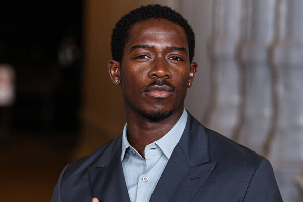 Damson Idris прибывает на 14-й Annual LACMA (Los Angeles County Museum of Art) Art + Film Gala 2025, представленный Gucci, который состоится в Los Angeles County Museum of Art 1 ноября 2025 года в Museum Row, Майк Мил, Лос-Анджелес, Калифорния, США