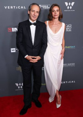 Film bestecisi Alexandre Desplat ve kızı / Fransız aktris Antonia Desplat, Los Angeles Vertical Entertainment 'in 