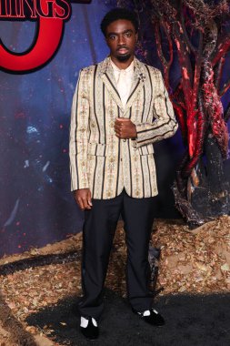 Amerikalı aktör, şarkıcı ve dansçı Caleb McLaughlin Netflix FYSEE: The Fall Edit - 'Stranger Things' Sezon 5 FYC (Düşünceleriniz İçin) etkinliği 8 Kasım 2025 'de Hollywood, Los Angeles' ta Netflix Tudum Theater 'da gerçekleştirildi. 