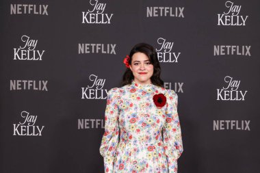 Amerikalı aktris Grace Edwards, Netflix 'in 11 Kasım 2025' te Hollywood 'da düzenlenen' Jay Kelly 'nin Los Angeles Premiere' ine geldi..  