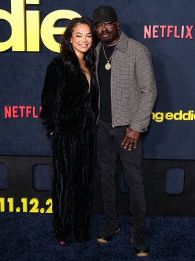Dannella Lane ve erkek arkadaşı / Amerikalı aktör, stand-up komedyeni ve seslendirme oyuncusu Lil Rel Howery (Milton Howery Jr.), Netflix 'in 12 Kasım 2025' de Hollywood 'daki Netflix Tudum Tiyatrosu' nda düzenlenen 