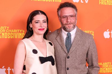 Amerikalı aktris, komedyen, senarist ve yönetmen Lauren Miller Rogen ve eşi Kanadalı aktör, komedyen, film yapımcısı ve esrar girişimcisi Seth Rogen, Rolling Greenens DTLA 2025 'te düzenlenen Yardım Derneği 2025 için Hilarity' ye geldiler.