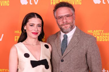 Amerikalı aktris, komedyen, senarist ve yönetmen Lauren Miller Rogen ve eşi Kanadalı aktör, komedyen, film yapımcısı ve esrar girişimcisi Seth Rogen, Rolling Greenens DTLA 2025 'te düzenlenen Yardım Derneği 2025 için Hilarity' ye geldiler.