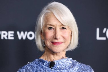 English actress Helen Mirren (Dame Helen Mirren) arrives at the 20th Annual L'Oreal Paris' Women Of Worth Celebration 2025 held the Academy Museum of Motion Pictures on December 2, 2025 in Museum Row, Miracle Mile, Los Angeles, California  