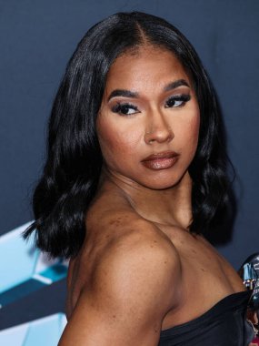 Amerikalı artistik jimnastikçi Jordan Chiles, 18 Aralık 2025 'te Hollywood Palladium' da düzenlenen TikTok Ödülleri 'ne geldi..