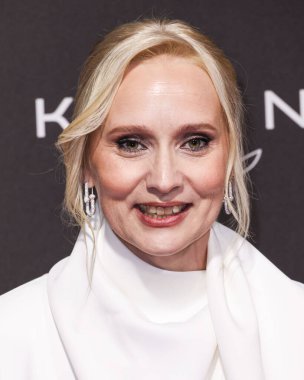 Khaite Resort 2026 elbisesi giyen Mona Fastvold, Palm Springs Uluslararası Film Festivali Film Ödülleri 'ne 3 Ocak 2026' da Palm Springs, Riverside, Kaliforniya 'da düzenlenen 37.