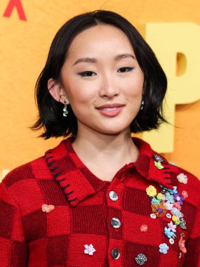 Amerikalı aktris Ji-young Yoo (SunHee Seo), 6 Ocak 2026 'da Hollywood, Los Angeles, Kaliforniya' da düzenlenen Netflix 'in 