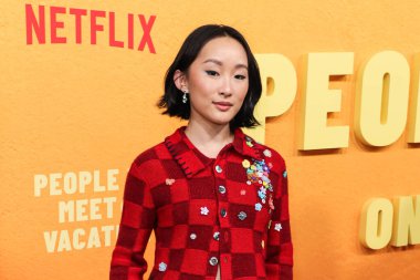 Amerikalı aktris Ji-young Yoo (SunHee Seo), 6 Ocak 2026 'da Hollywood, Los Angeles, Kaliforniya' da düzenlenen Netflix 'in 