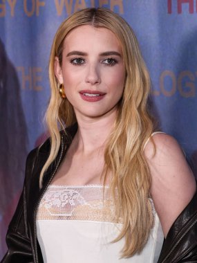 Amerikalı aktris, şarkıcı, yapımcı ve model Emma Roberts, 8 Ocak 2026 'da Los Angeles, Los Angeles, Kaliforniya, ABD' de düzenlenen 2220 Arşiv + Arşiv 'de düzenlenen Forge' un 'The Chronology of Water' adlı galasına geldi..
