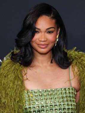 Amerikalı model Chanel Iman, 9 Ocak 2025 'te Santa Monica Plajı' nda düzenlenen 2026 2. Geleneksel WWD (Women 's Wear Daily) Style Awards' a geldi..