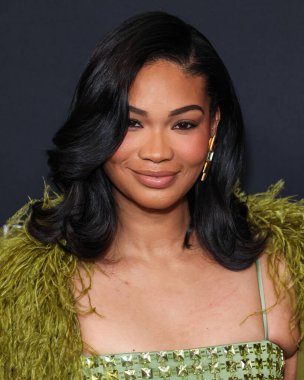 Amerikalı model Chanel Iman, 9 Ocak 2025 'te Santa Monica Plajı' nda düzenlenen 2026 2. Geleneksel WWD (Women 's Wear Daily) Style Awards' a geldi..