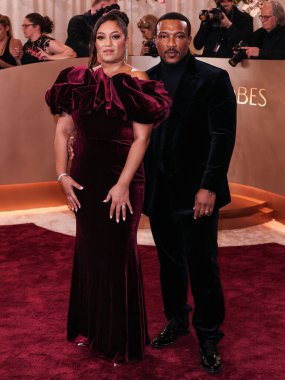 Danielle Isaie ve Ashley Walters, 11 Ocak 2026 'da Beverly Hilton Hotel' de düzenlenen 83. Altın Küre Ödülleri 'ne geldiler..