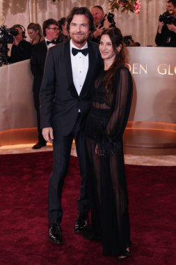 Jason Bateman ve eşi Amanda Anka, 11 Ocak 2026 'da Beverly Hilton Hotel' de düzenlenen 83. Altın Küre Ödülleri 'ne geldiler..