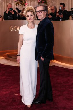 Kyra Sedgwick ve kocası Kevin Bacon, 11 Ocak 2026 'da Beverly Hilton Hotel' de düzenlenen 83. Altın Küre Ödülleri 'ne geldiler..