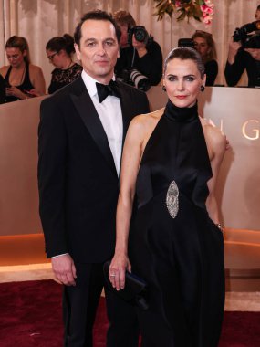 Matthew Rhys ve kız arkadaşı Keri Russell, 11 Ocak 2026 'da Beverly Hilton Hotel' de düzenlenen 83. Altın Küre Ödülleri 'ne geldiler..