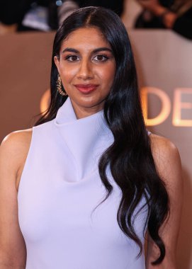 Monica Padman, 11 Ocak 2026 'da Beverly Hilton Oteli' nde düzenlenen 83. Altın Küre Ödülleri 'ne geliyor..