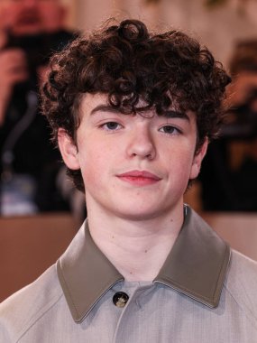 Bottega Veneta giyen Owen Cooper, 11 Ocak 2026 'da Beverly Hilton Oteli' nde düzenlenen 83. Altın Küre Ödülleri 'ne geldi..