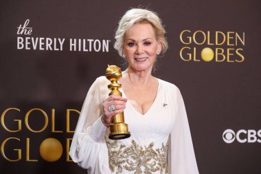 Televizyon Dizisi Müzikal veya Komedi Ödüllü Kadın Oyuncu En İyi Performans ödülünün sahibi Jean Smart, 11 Ocak 2026 'da Beverly Hilton Hotel' de düzenlenen 83. Altın Küre Ödülleri 'nde basın odasında poz verdi.