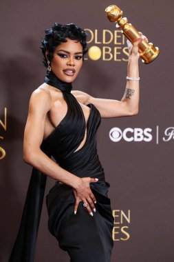 Teyana Taylor, 11 Ocak 2026 'da Beverly Hilton Otel' de düzenlenen 83. Yıllık Altın Küre Ödülleri 'nde Bir Savaş Sonrası Bir Savaşta Bir Kadın Filmde Yardımcı Oyuncu En İyi Performans ödülünün sahibi.
