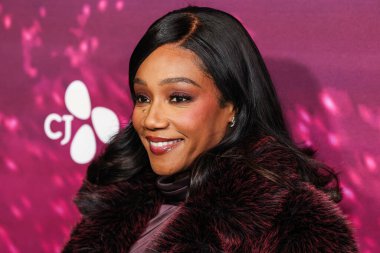 Tiffany Haddish, 20 Ocak 2026 'da Beverly Grove, Los Angeles, Kaliforniya, ABD' de düzenlenen AMC The Grove 14 'te düzenlenen CJ 4DPLEX' in Sonsuz Simgesi 'nin Los Angeles Dünya Premiere' ine geldi.