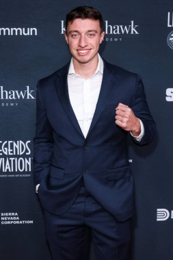 James Dumoulin (The School of Hard Knocks), 23 Ocak 2026 'da Beverly Hilton Oteli' nde düzenlenen 23. Geleneksel Havacılık Efsaneleri Ödülleri 'ne geldi..
