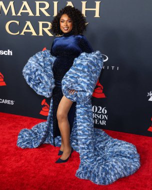 Jennifer Hudson, Los Angeles Kongre Merkezi 'nde 30 Ocak 2026' da Los Angeles, Kaliforniya, ABD 'de düzenlenen Mariah Carey onuruna düzenlenen MusiCares 2026' ya ulaştı..