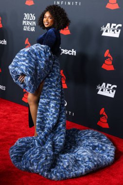 Jennifer Hudson, Los Angeles Kongre Merkezi 'nde 30 Ocak 2026' da Los Angeles, Kaliforniya, ABD 'de düzenlenen Mariah Carey onuruna düzenlenen MusiCares 2026' ya ulaştı..