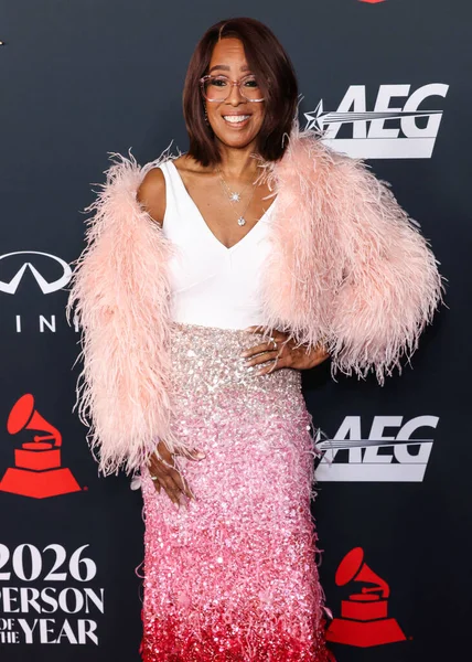Gayle King, 30 Ocak 2026 tarihinde Los Angeles Kongre Merkezi Güney Salonu 'nda düzenlenen Mariah Carey onuruna düzenlenen MusiCares 2026' ya ulaştı..