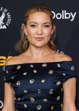 Erdem PF26 giyen Kate Hudson, 7 Şubat 2026 'da Beverly Hilton Hotel' de düzenlenen 78. Yıllık Amerikan Yönetmenler Birliği (DGA) Ödülleri 'ne geldi..