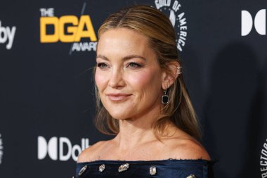 Erdem PF26 giyen Kate Hudson, 7 Şubat 2026 'da Beverly Hilton Hotel' de düzenlenen 78. Yıllık Amerikan Yönetmenler Birliği (DGA) Ödülleri 'ne geldi..