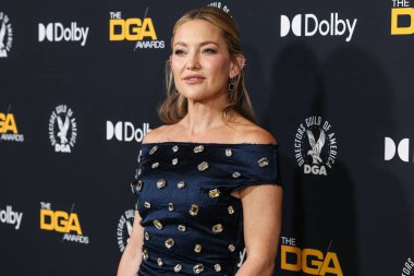Erdem PF26 giyen Kate Hudson, 7 Şubat 2026 'da Beverly Hilton Hotel' de düzenlenen 78. Yıllık Amerikan Yönetmenler Birliği (DGA) Ödülleri 'ne geldi..