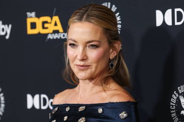 Erdem PF26 giyen Kate Hudson, 7 Şubat 2026 'da Beverly Hilton Hotel' de düzenlenen 78. Yıllık Amerikan Yönetmenler Birliği (DGA) Ödülleri 'ne geldi..