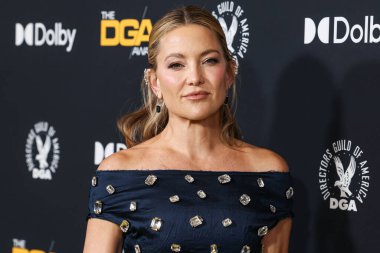 Erdem PF26 giyen Kate Hudson, 7 Şubat 2026 'da Beverly Hilton Hotel' de düzenlenen 78. Yıllık Amerikan Yönetmenler Birliği (DGA) Ödülleri 'ne geldi..