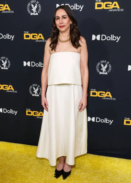 Lucia Aniello, 7 Şubat 2026 'da Beverly Hilton Hotel' de düzenlenen 78. Geleneksel Amerikan Yönetmenler Birliği (DGA) Ödülleri 'ne ulaştı..