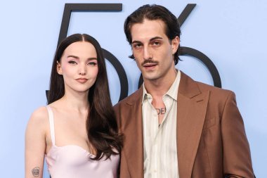 Dove Cameron ve nişanlısı Maneskin 'li Damiano David (Mneskin), 11 Şubat 2026' da Westwood, Los Angeles, Kaliforniya, ABD 'de gerçekleştirilen Amazon Prime Video' nun 56..